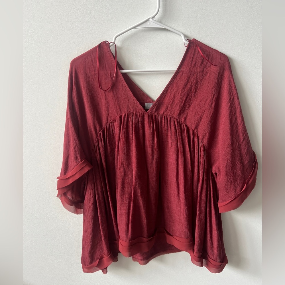 Hudson grey oversized blouse top
